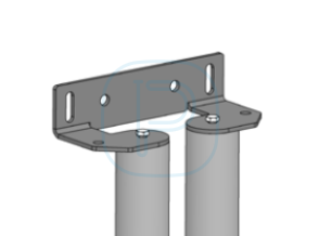 Pattes supérieures inox 304 pour 2 barres de guidage 2"